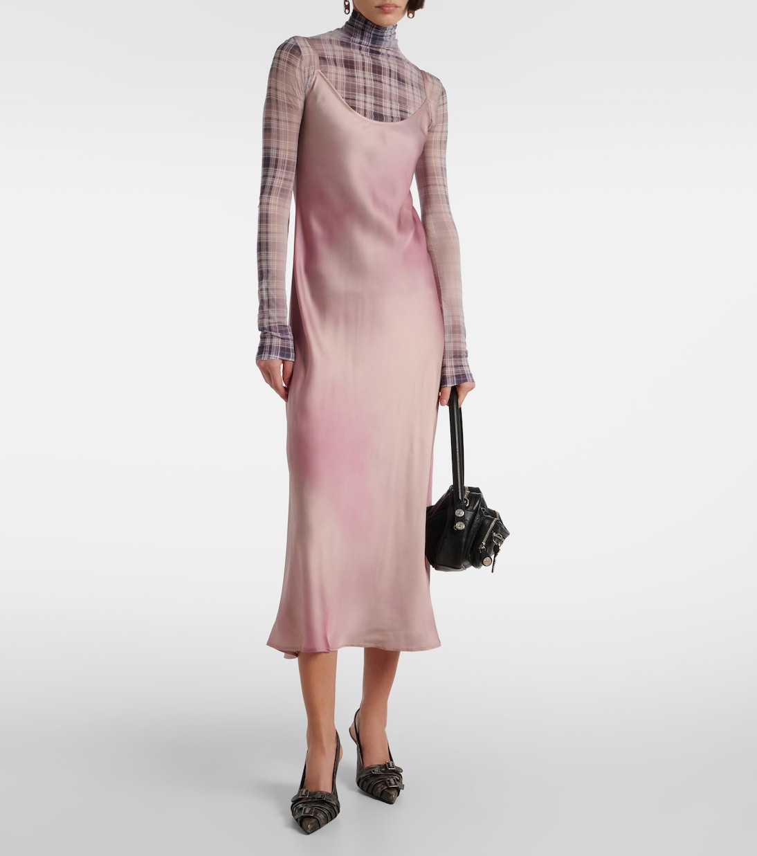 Robe midi en satin | Acne Studios