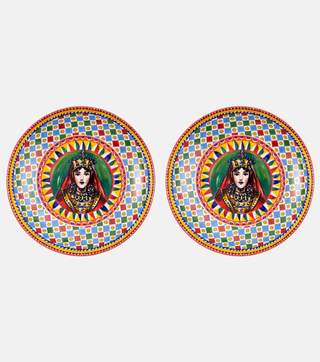 Carretto Siciliano set of 2 soup plates | Dolce&Gabbana Casa