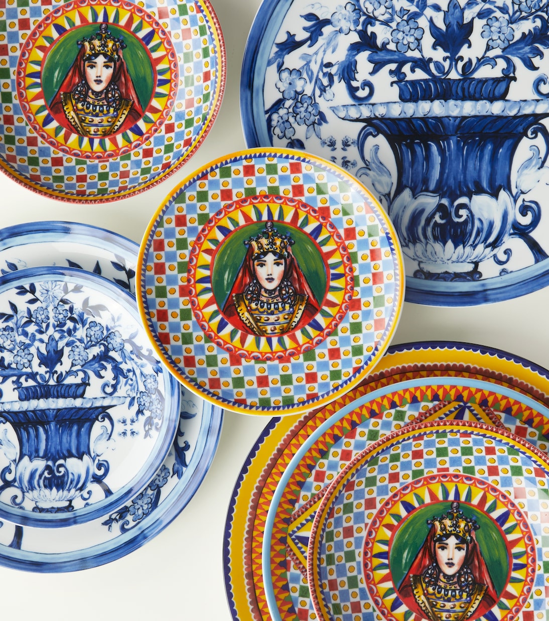 Carretto Siciliano set of 2 soup plates | Dolce&Gabbana Casa