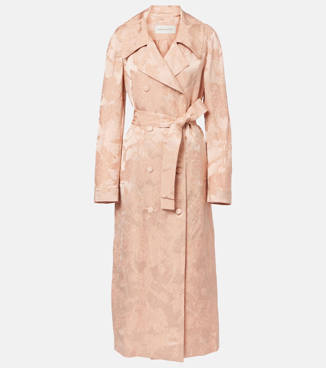 Manteau en jacquard de lin mélangé | Dries Van Noten