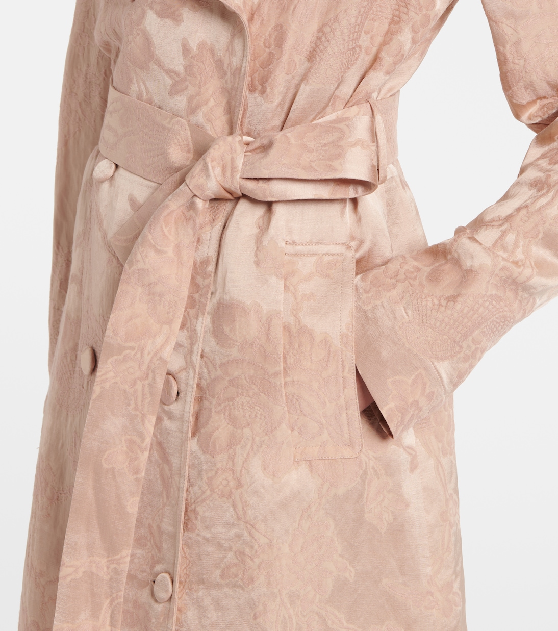 Manteau en jacquard de lin mélangé | Dries Van Noten