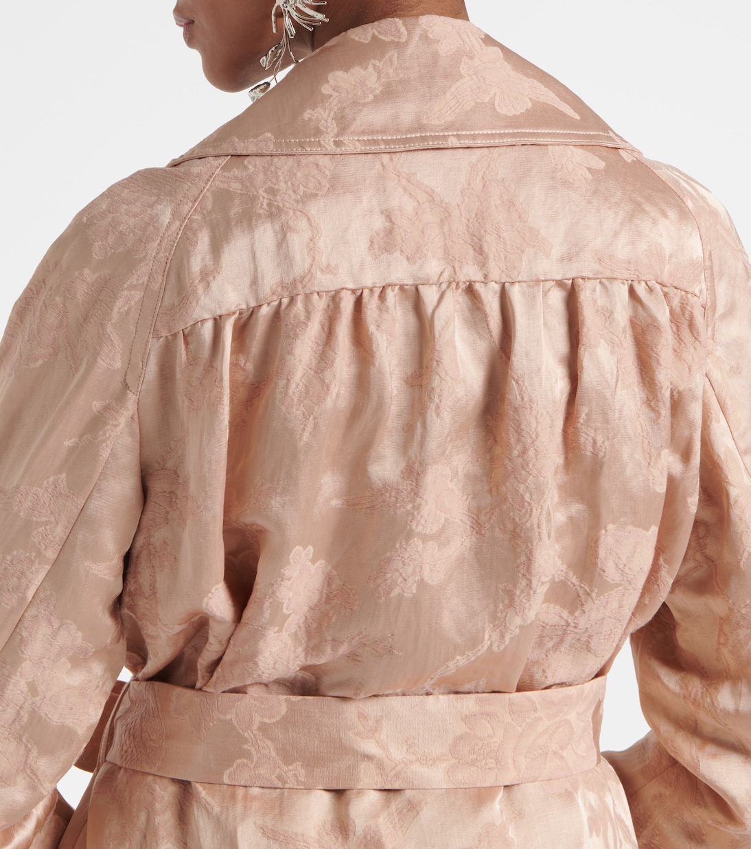 Manteau en jacquard de lin mélangé | Dries Van Noten
