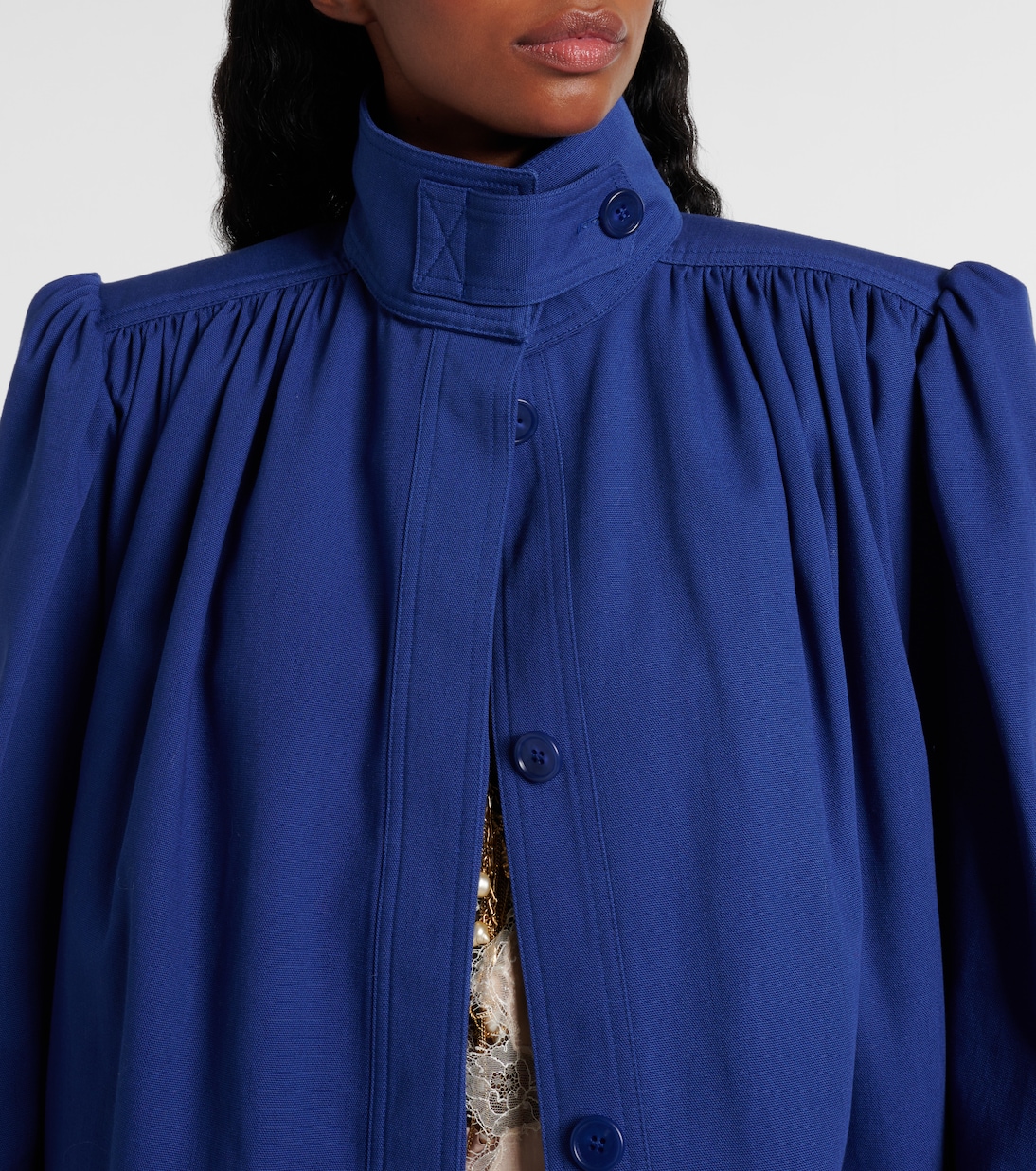 Chaqueta de lona de algodón fruncida | Chloé
