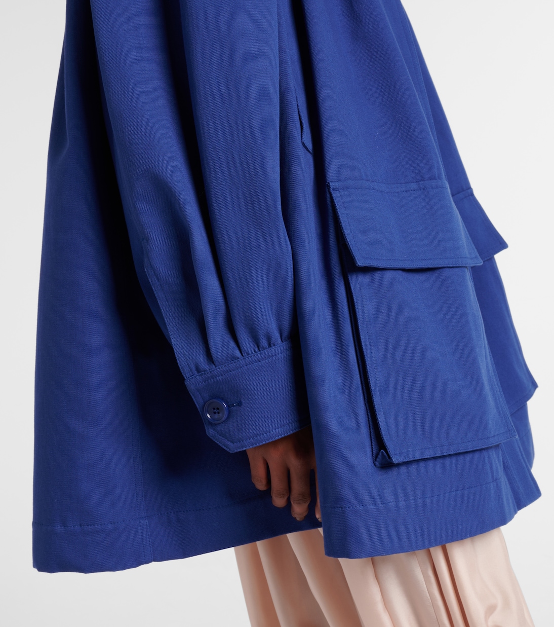 Chaqueta de lona de algodón fruncida | Chloé