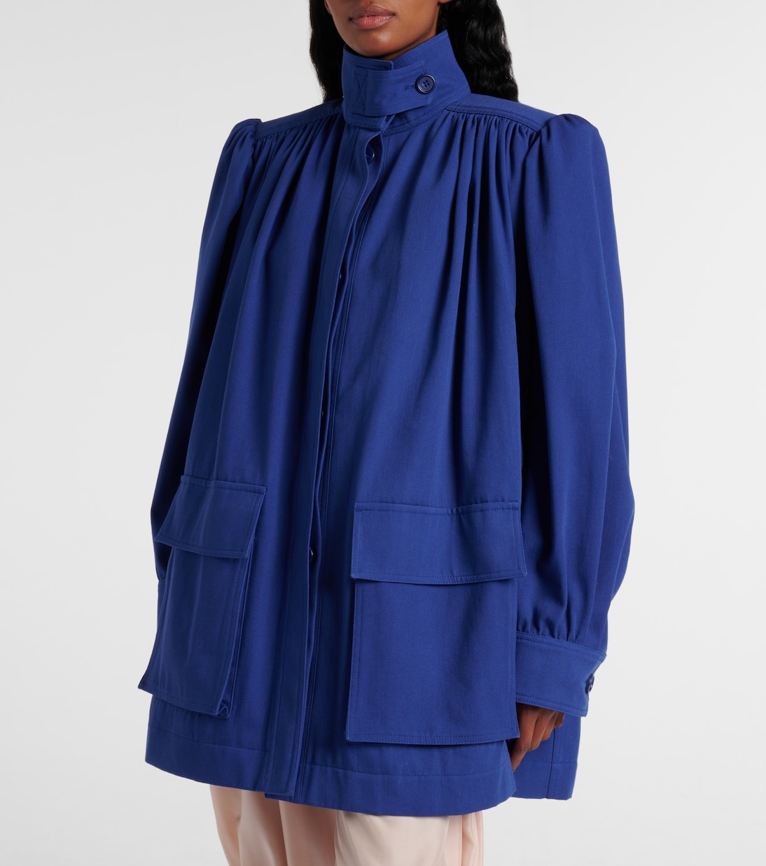 Chaqueta de lona de algodón fruncida | Chloé