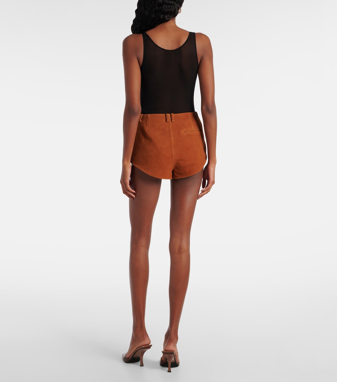 Shorts in suede a vita alta | Self-Portrait