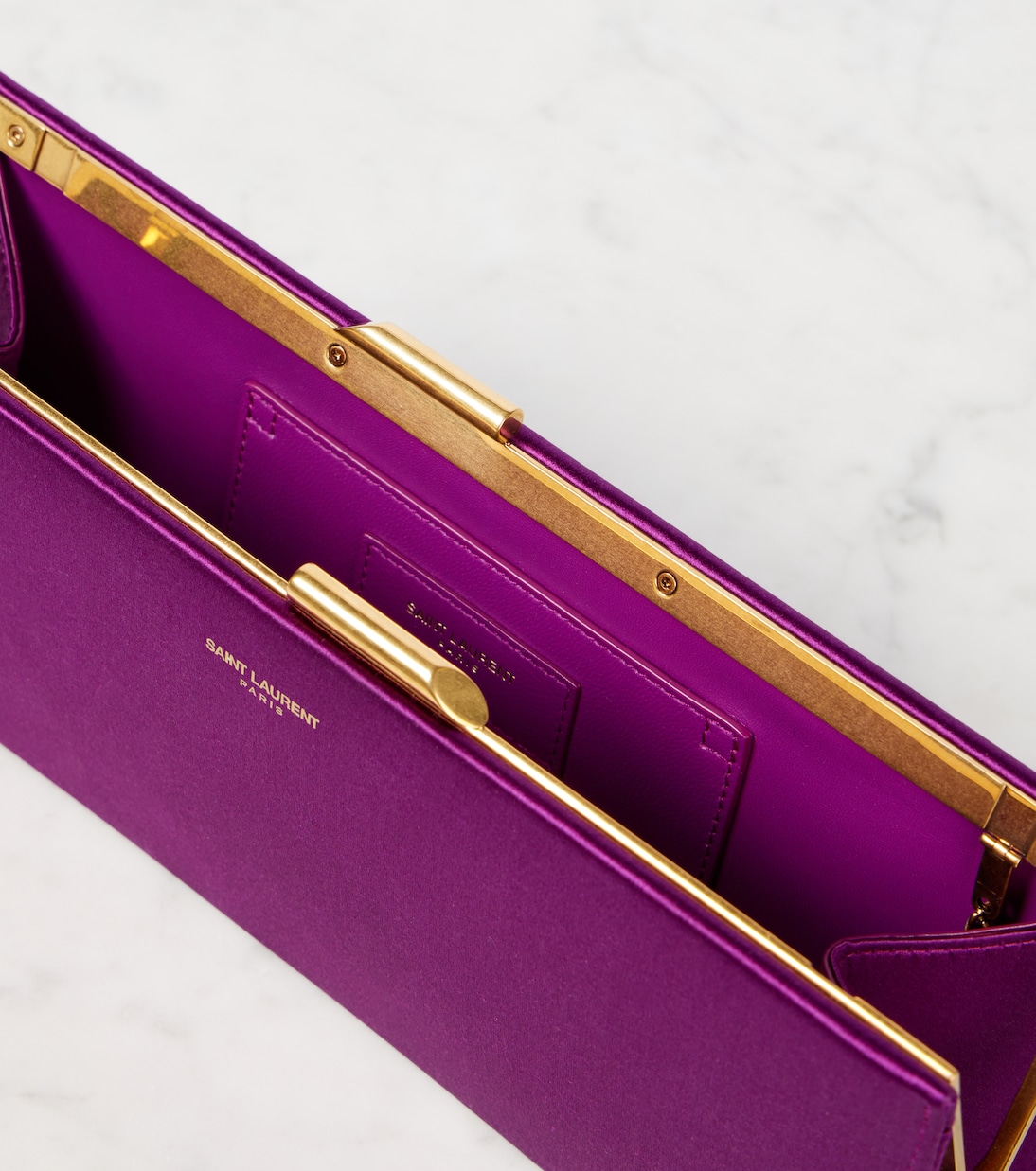 Clutch Midnight Small in raso | Saint Laurent