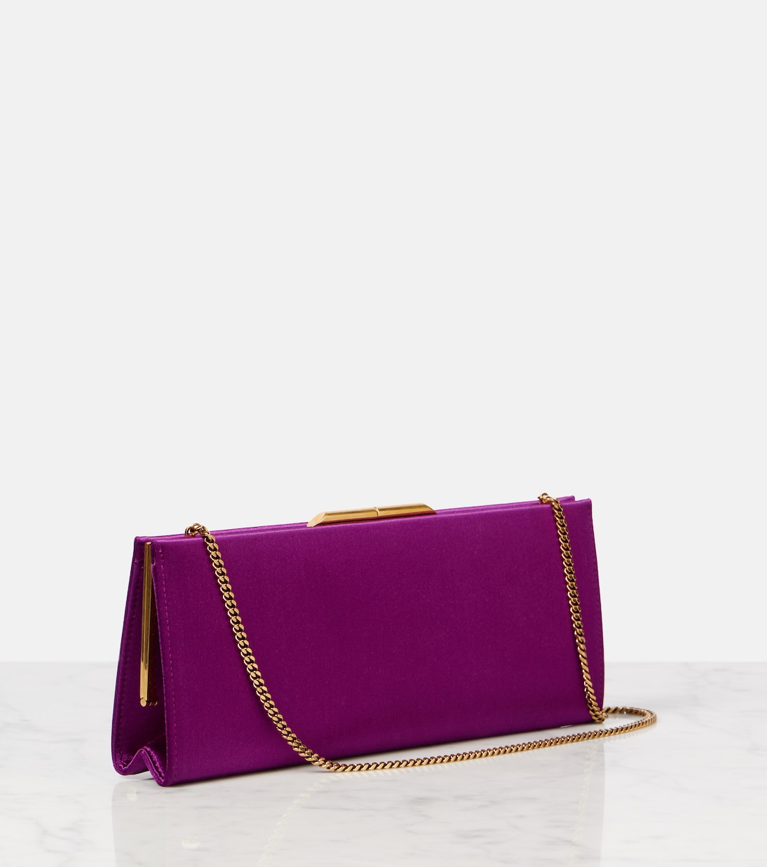 Clutch Midnight Small in raso | Saint Laurent