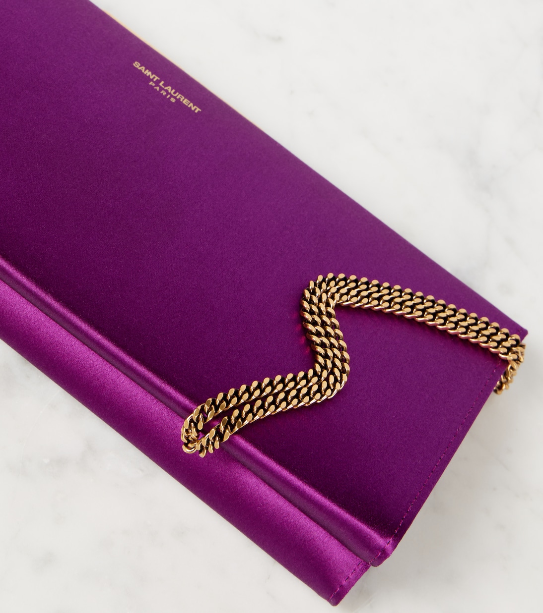 Clutch Midnight Small in raso | Saint Laurent
