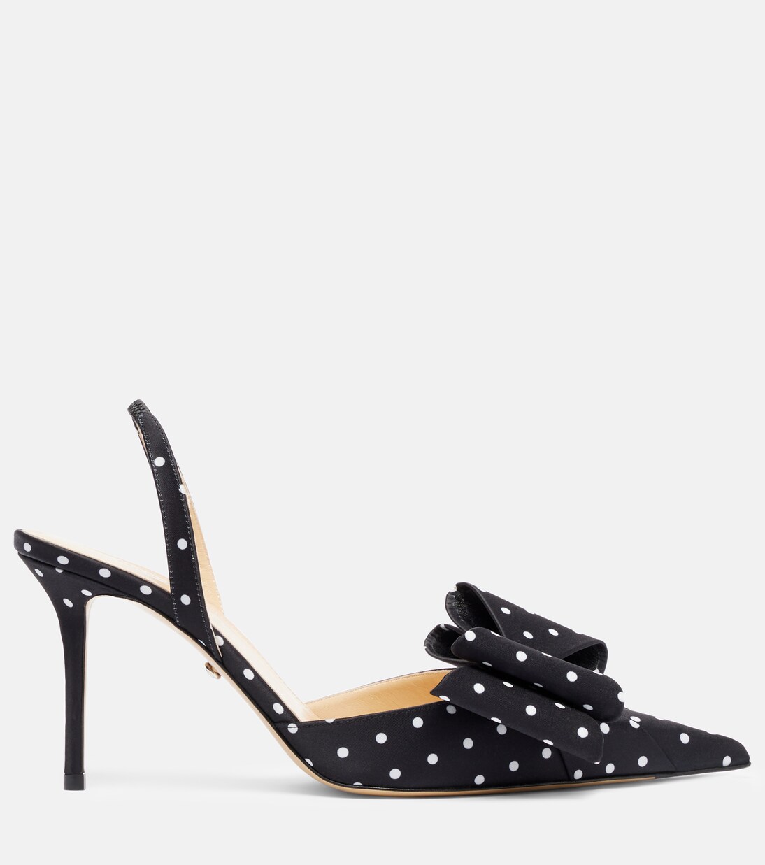 Escarpins Le Cadeau 85 en satin à pois | Mach & Mach