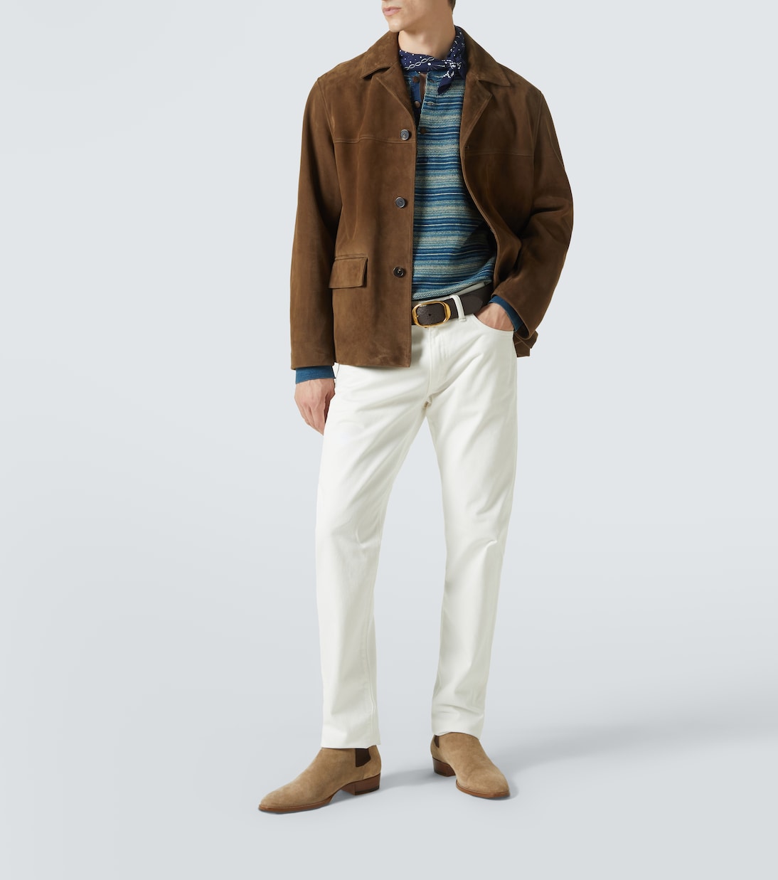 Henley-Hemd aus Baumwoll-Jacquard | RRL