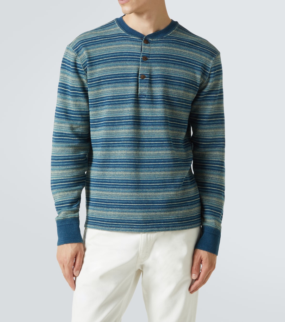 Henley-Hemd aus Baumwoll-Jacquard | RRL