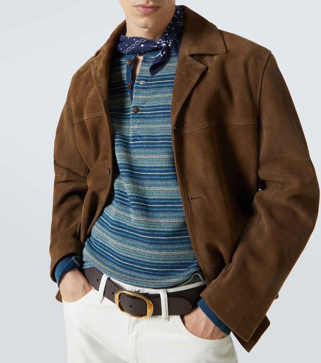 Henley-Hemd aus Baumwoll-Jacquard | RRL
