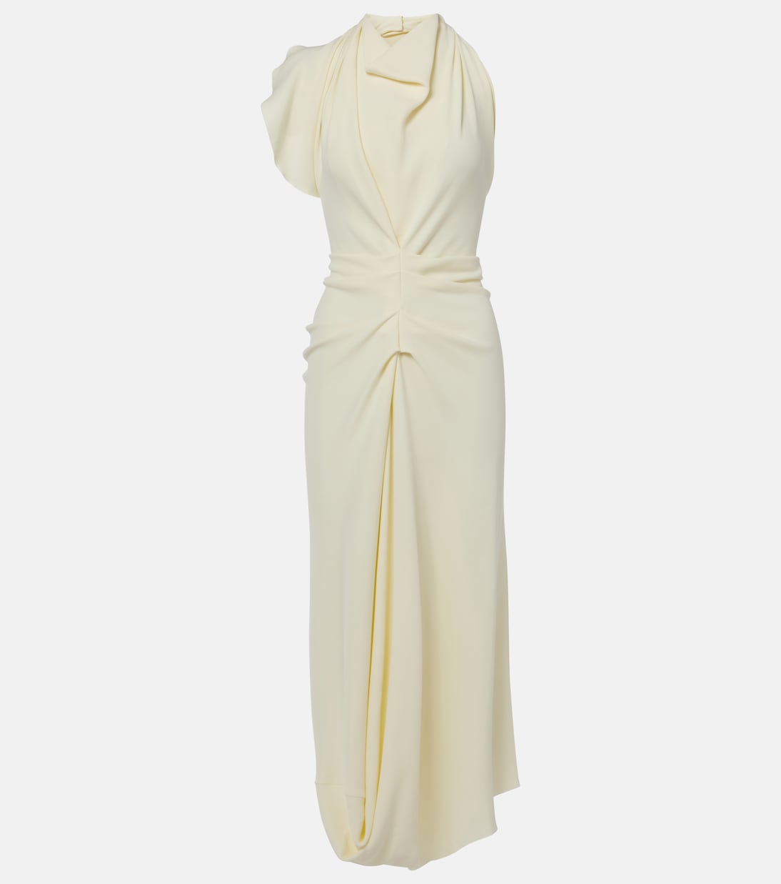Abito midi in crêpe di raso | Victoria Beckham