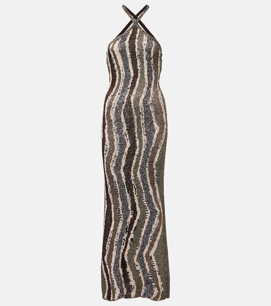 Robe aus Häkelstrick mit Pailletten | Missoni
