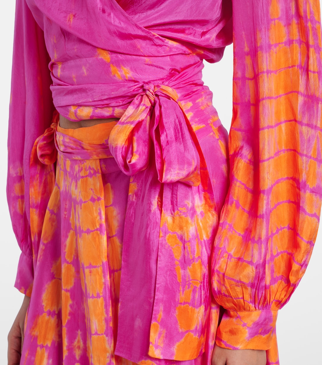 Top envolvente de seda tie-dye | Anna Kosturova