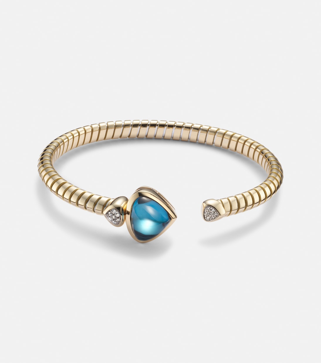 Trisolina Bypass 18kt gold bracelet with topaz and diamonds | Marina B