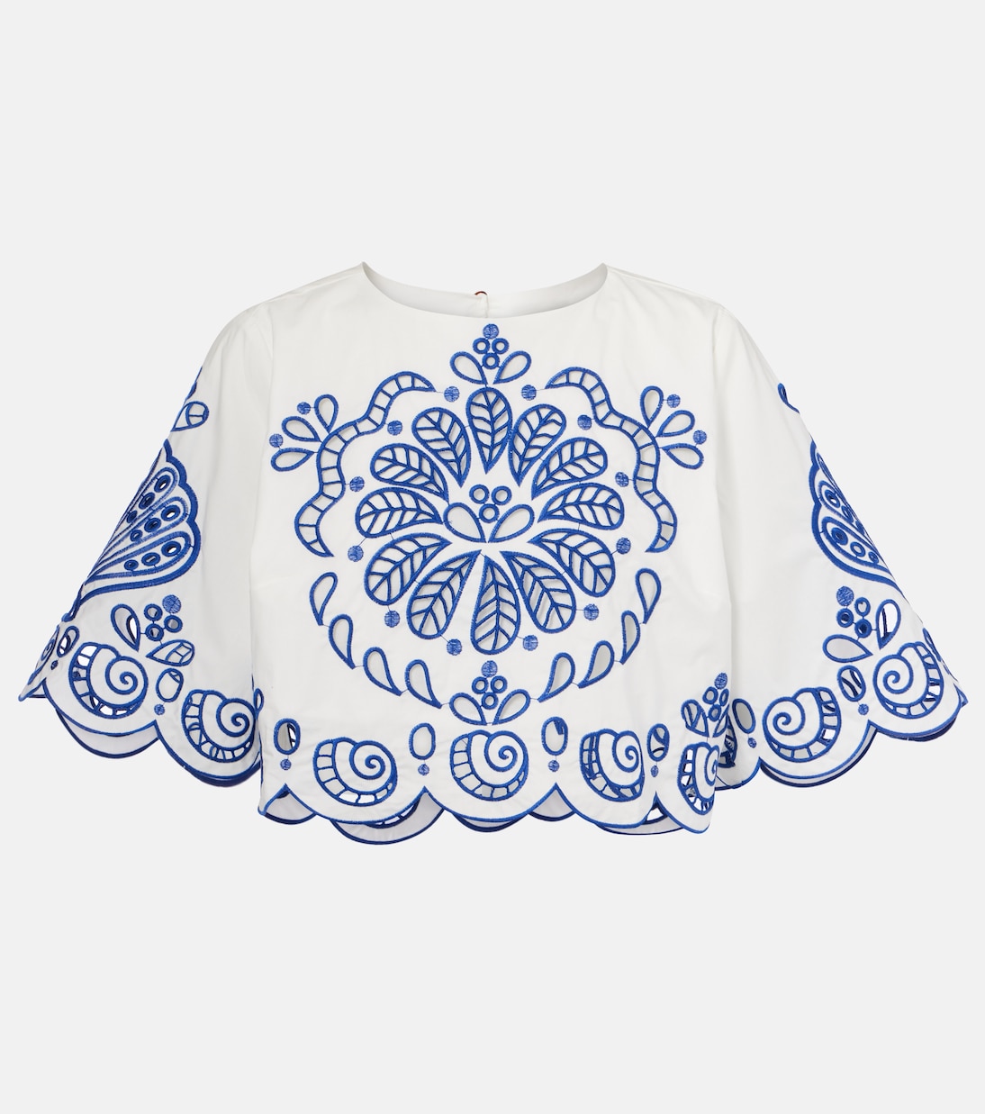 Besticktes Cropped-Top aus Baumwolle | Farm Rio