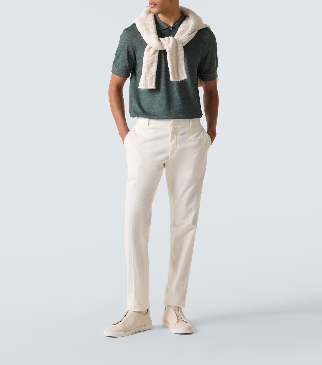 Cotton and silk polo shirt | Zegna