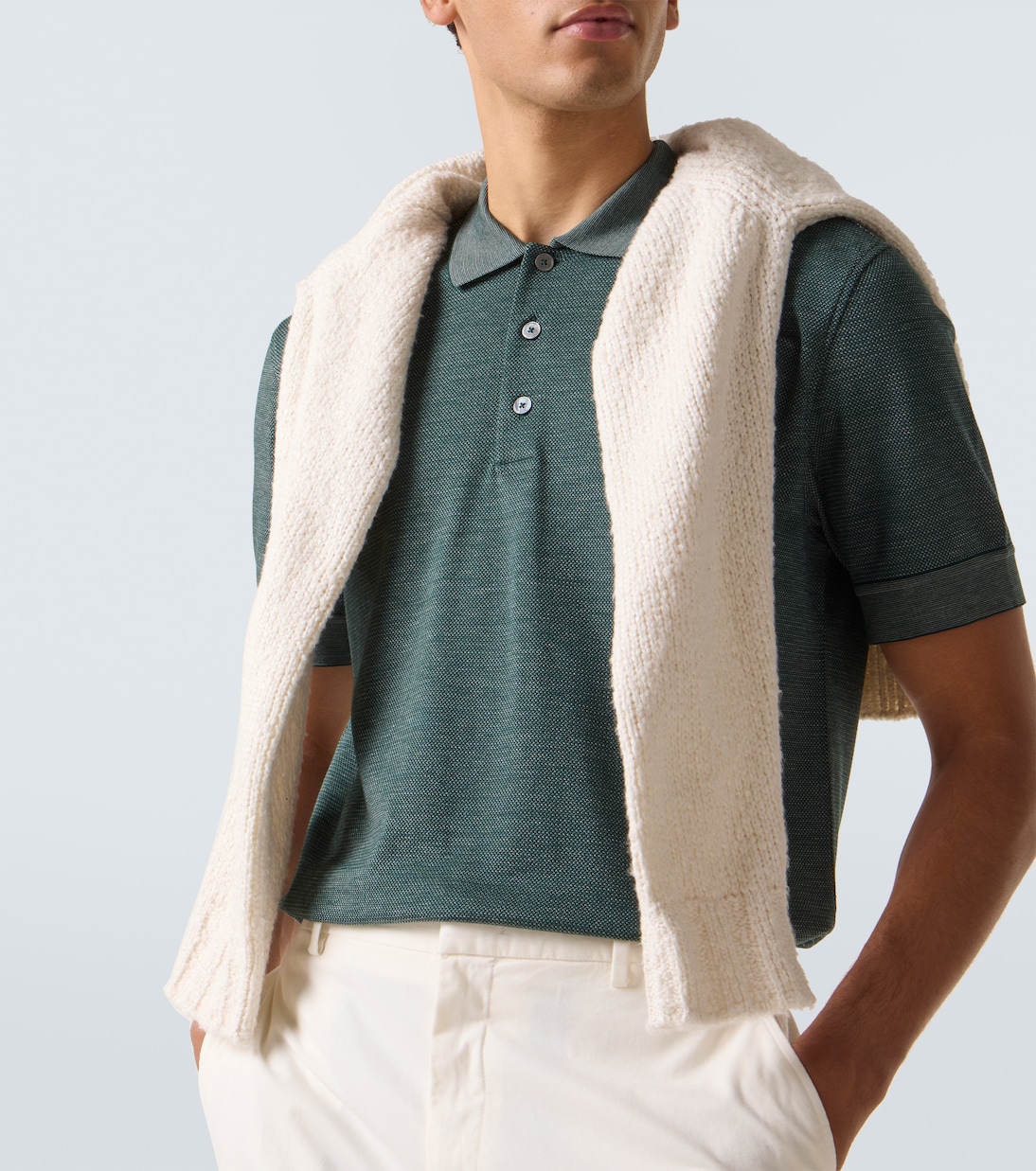 Cotton and silk polo shirt | Zegna