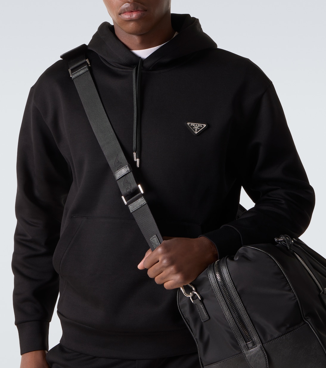 Sudadera de jersey en mezcla de algodón con logo | Prada