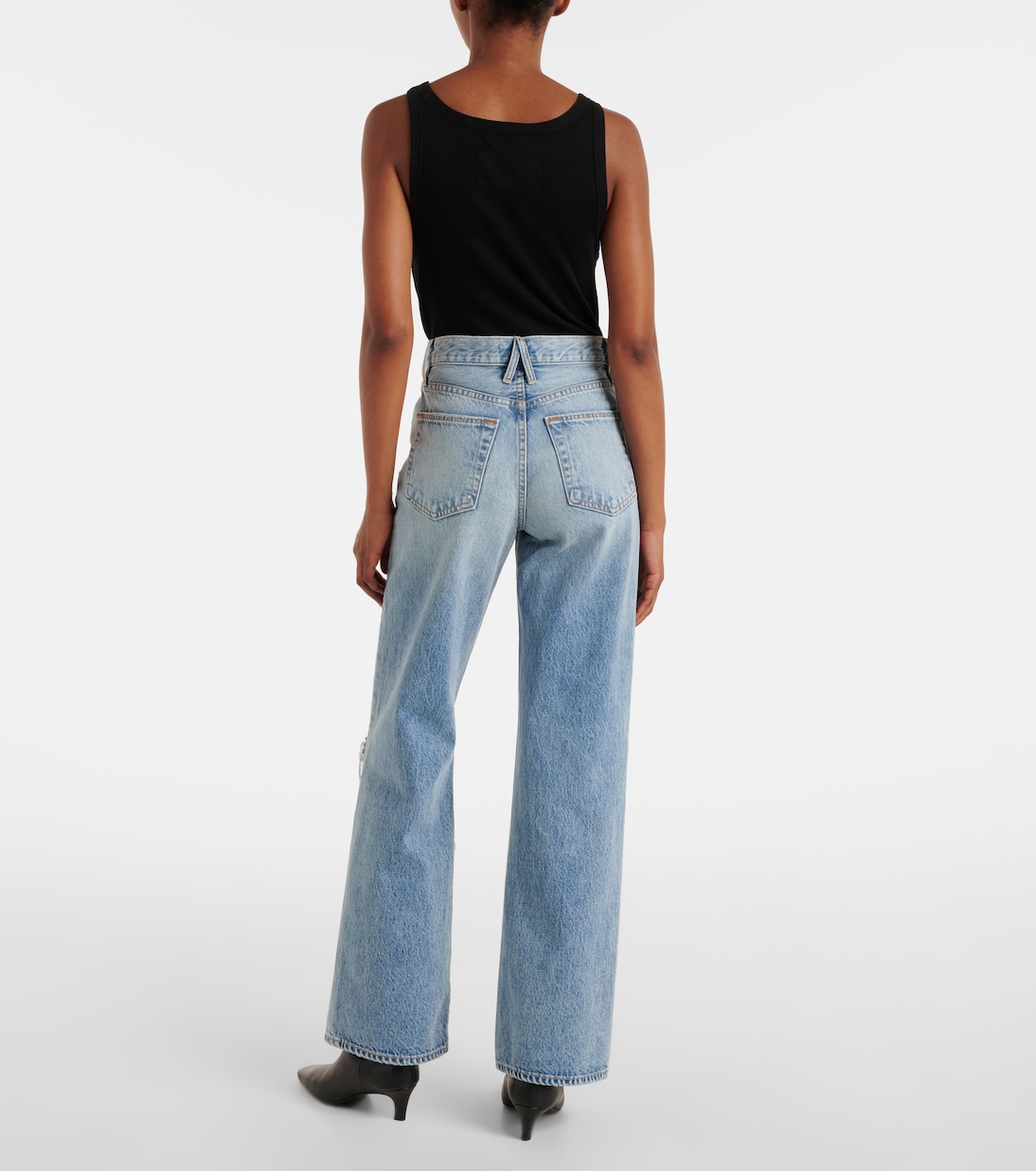 Jeans Grace a gamba larga e vita media | Slvrlake