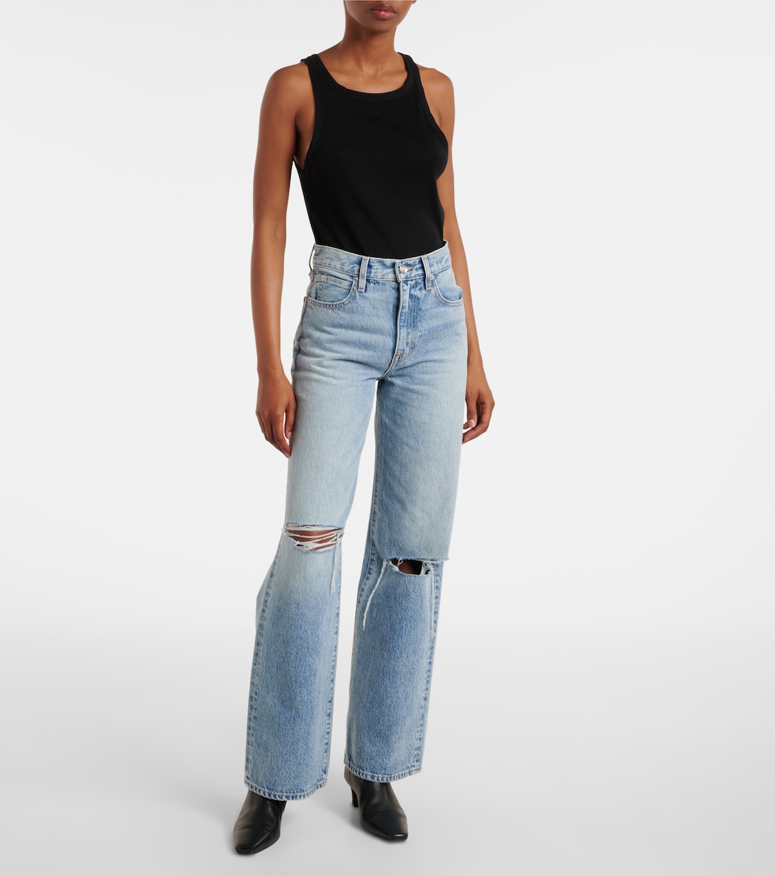 Jeans Grace a gamba larga e vita media | Slvrlake