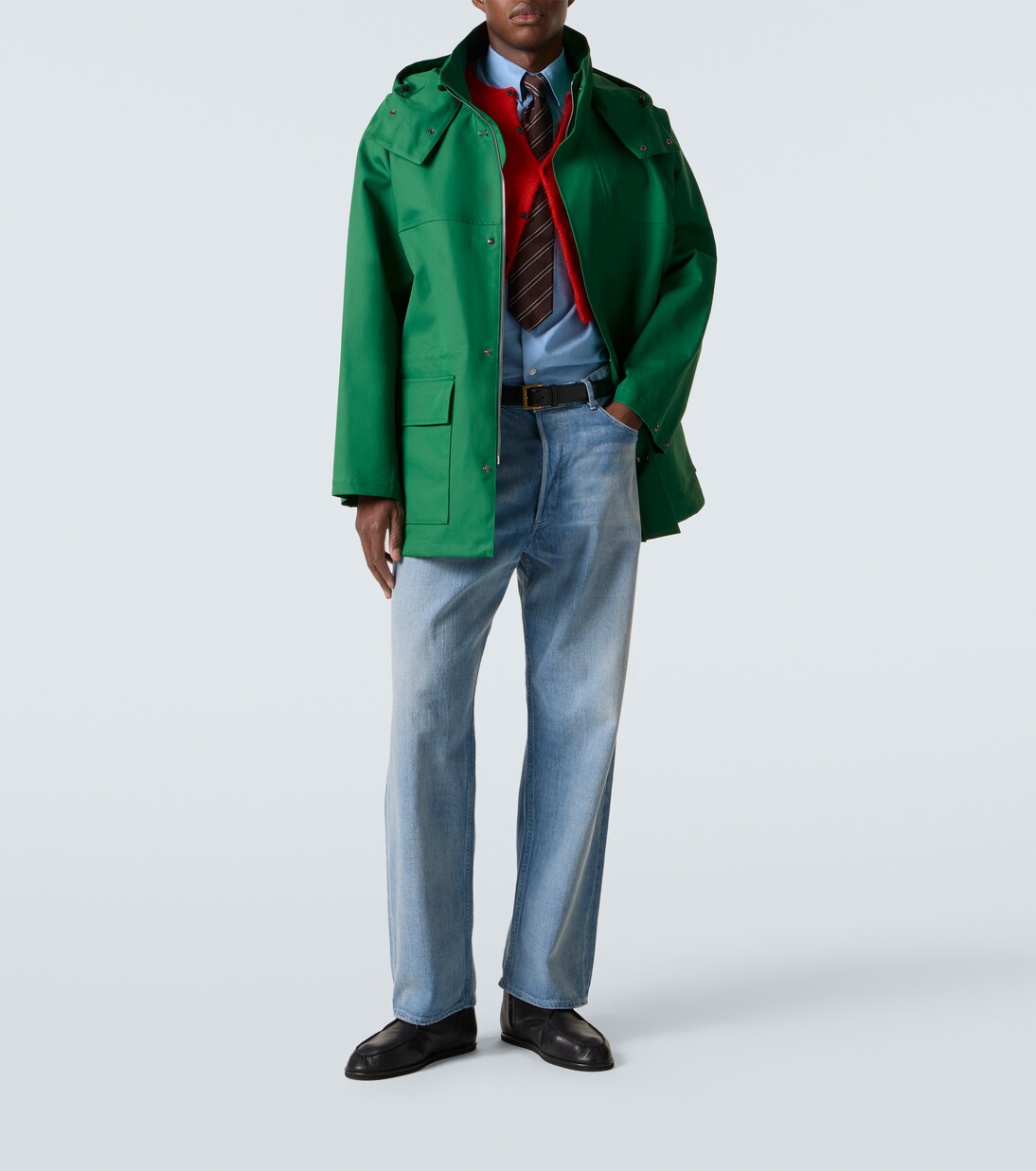 Hooded cotton gabardine jacket | Auralee