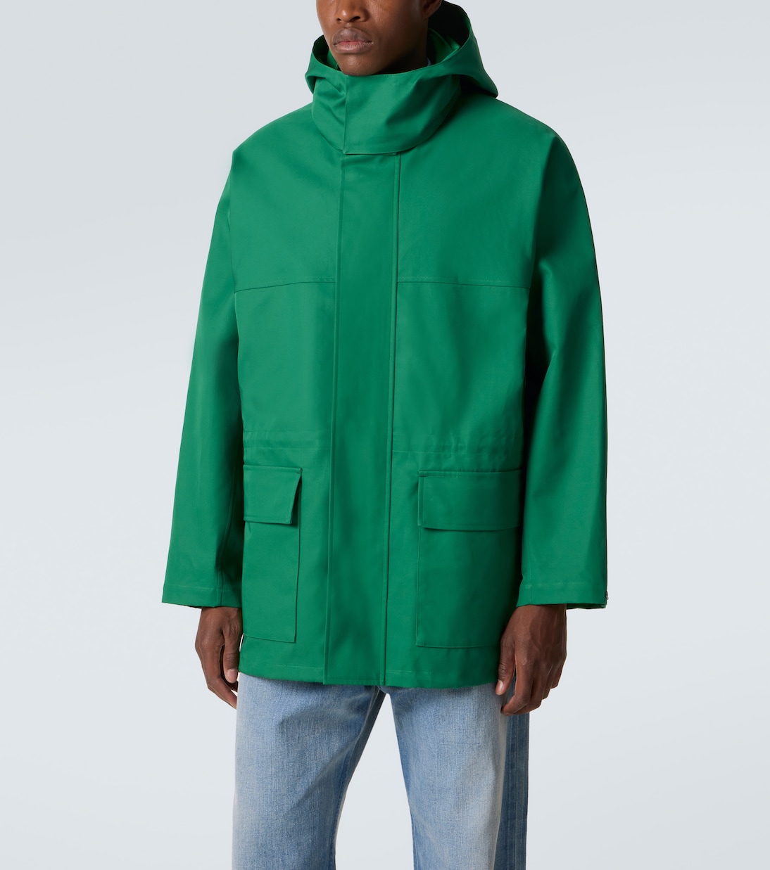 Hooded cotton gabardine jacket | Auralee