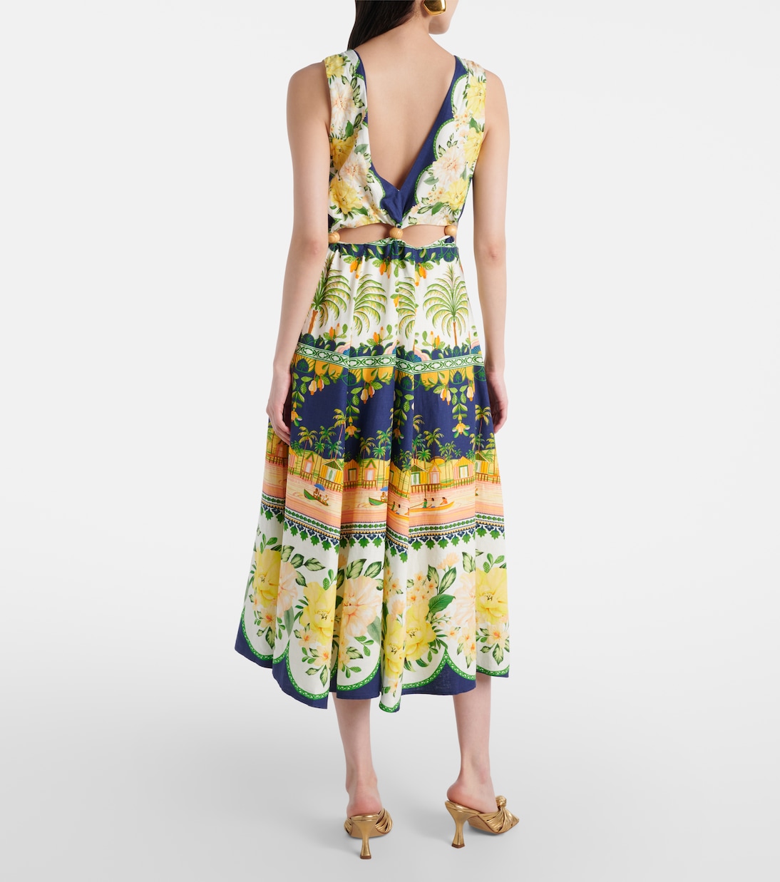 Robe midi imprimée à ornements | Farm Rio
