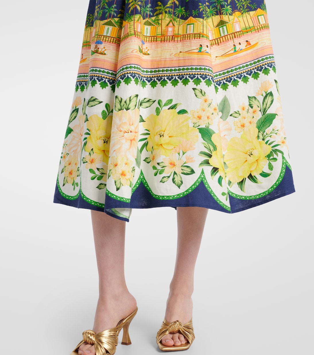 Robe midi imprimée à ornements | Farm Rio