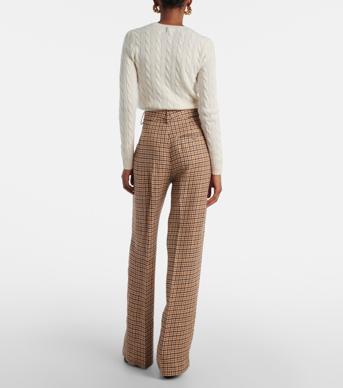 Checked linen straight pants | Polo Ralph Lauren