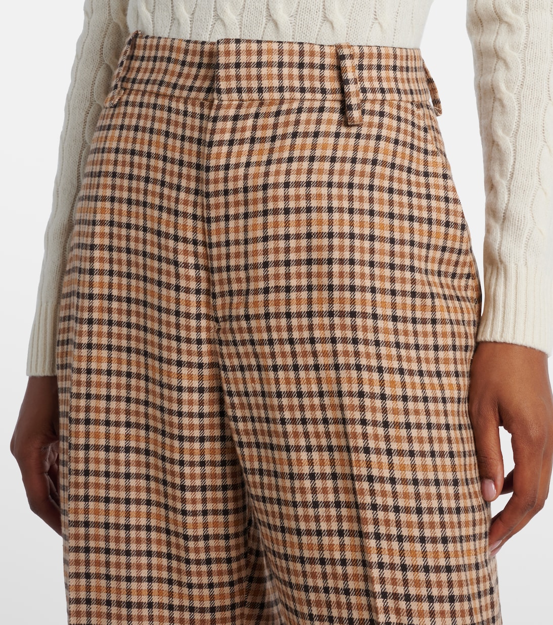 Checked linen straight pants | Polo Ralph Lauren