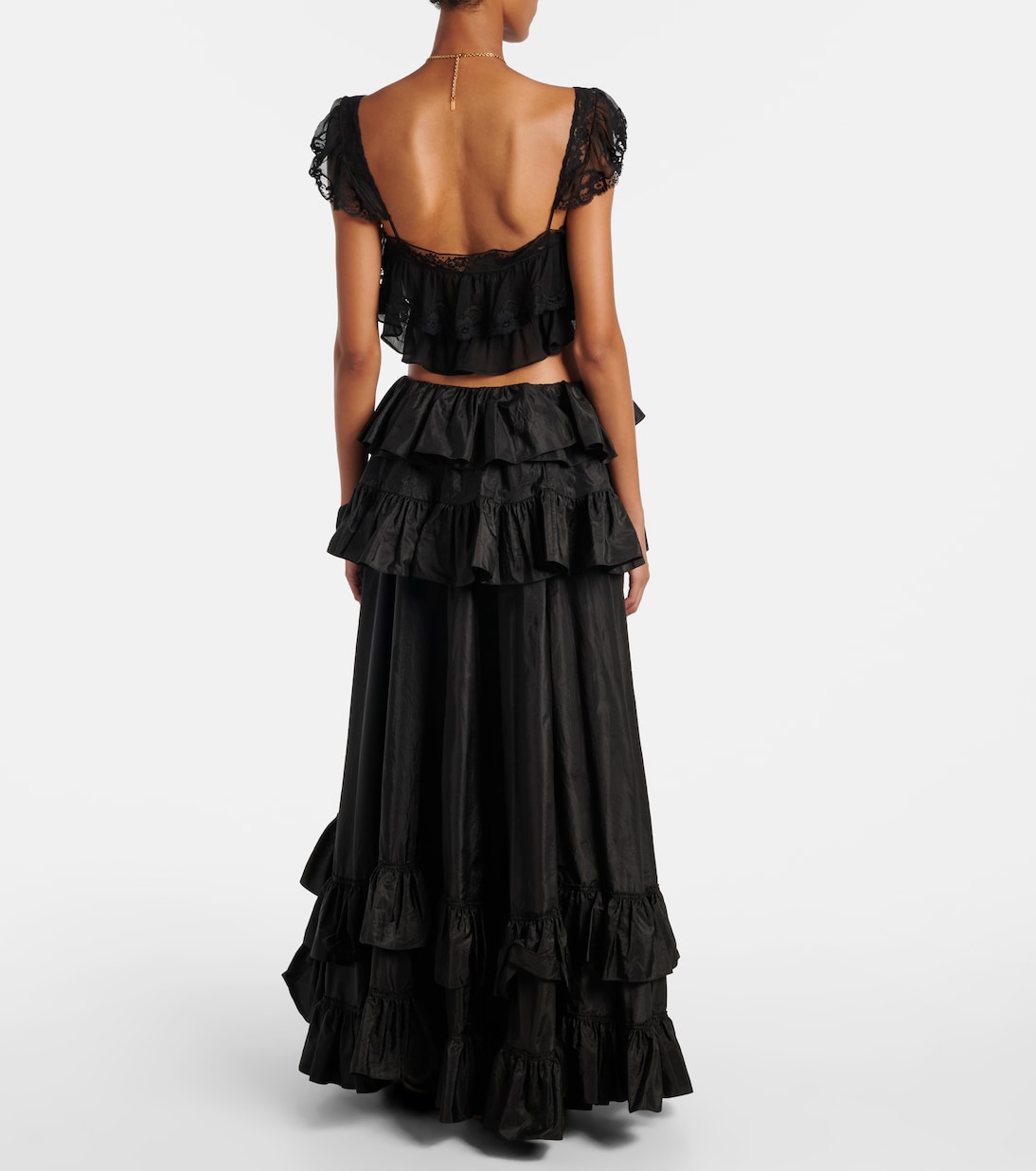 Ruffled silk maxi skirt | Chloé