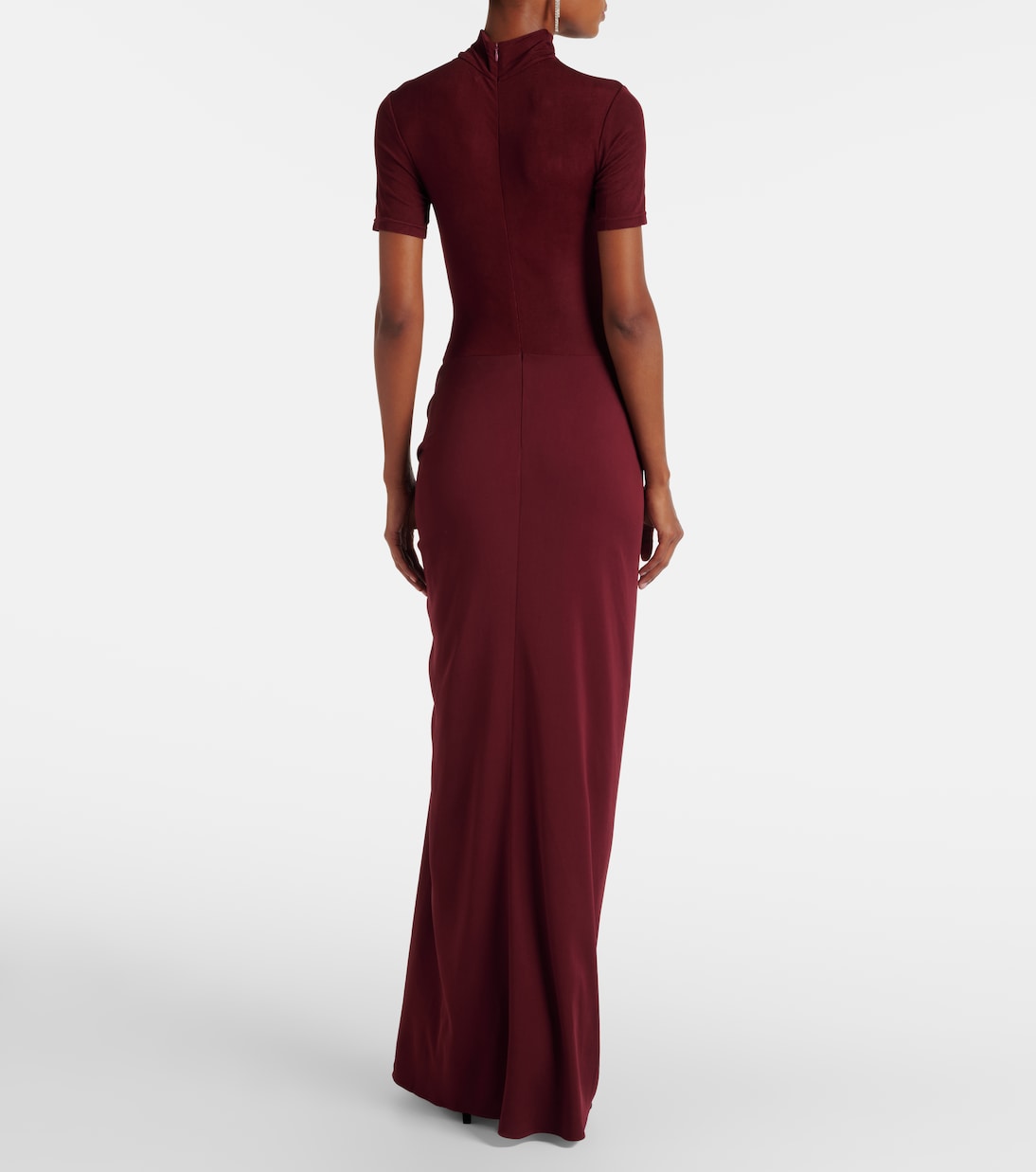 Gathered ribbed-knit gown | Christopher Esber