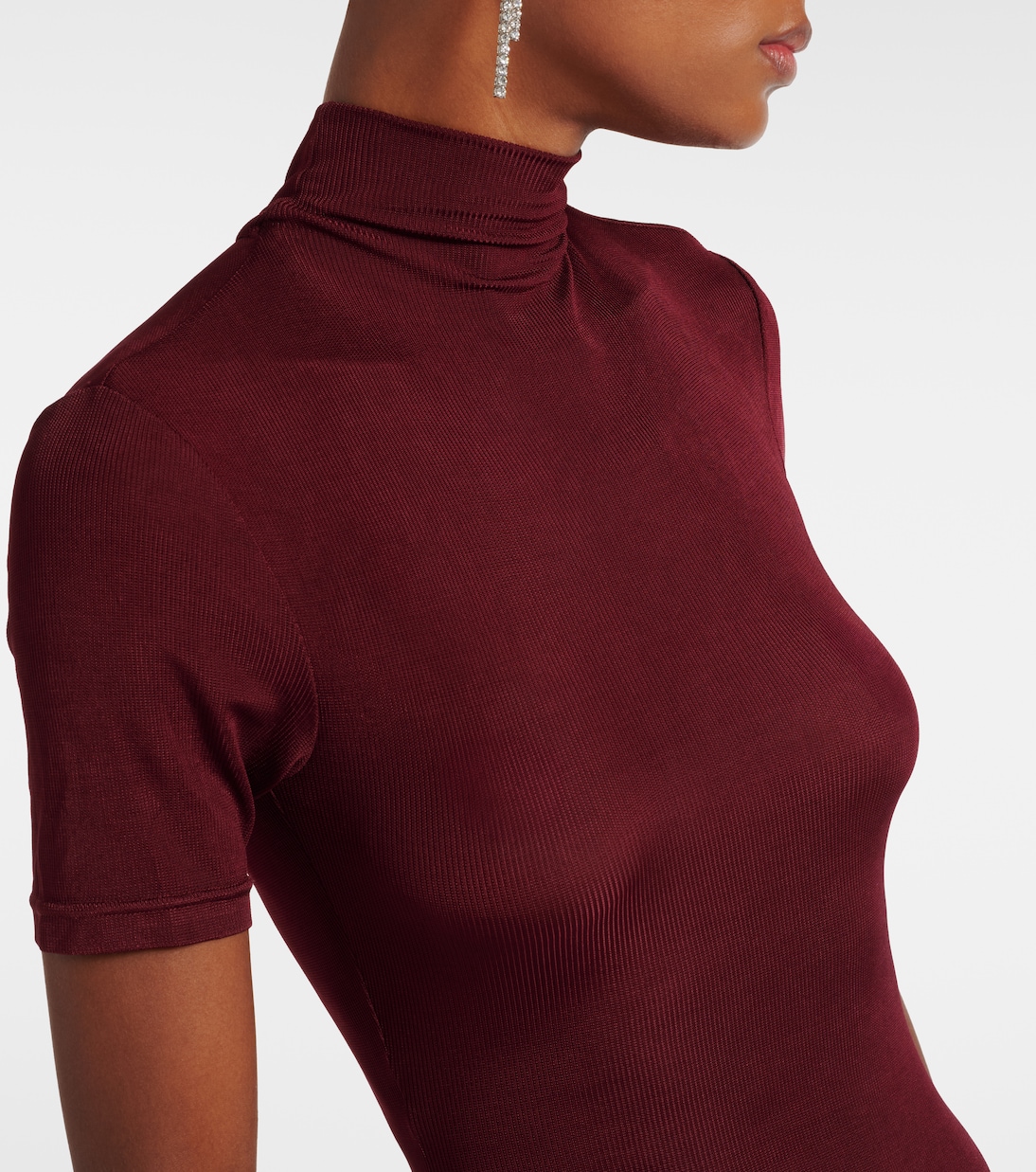 Gathered ribbed-knit gown | Christopher Esber