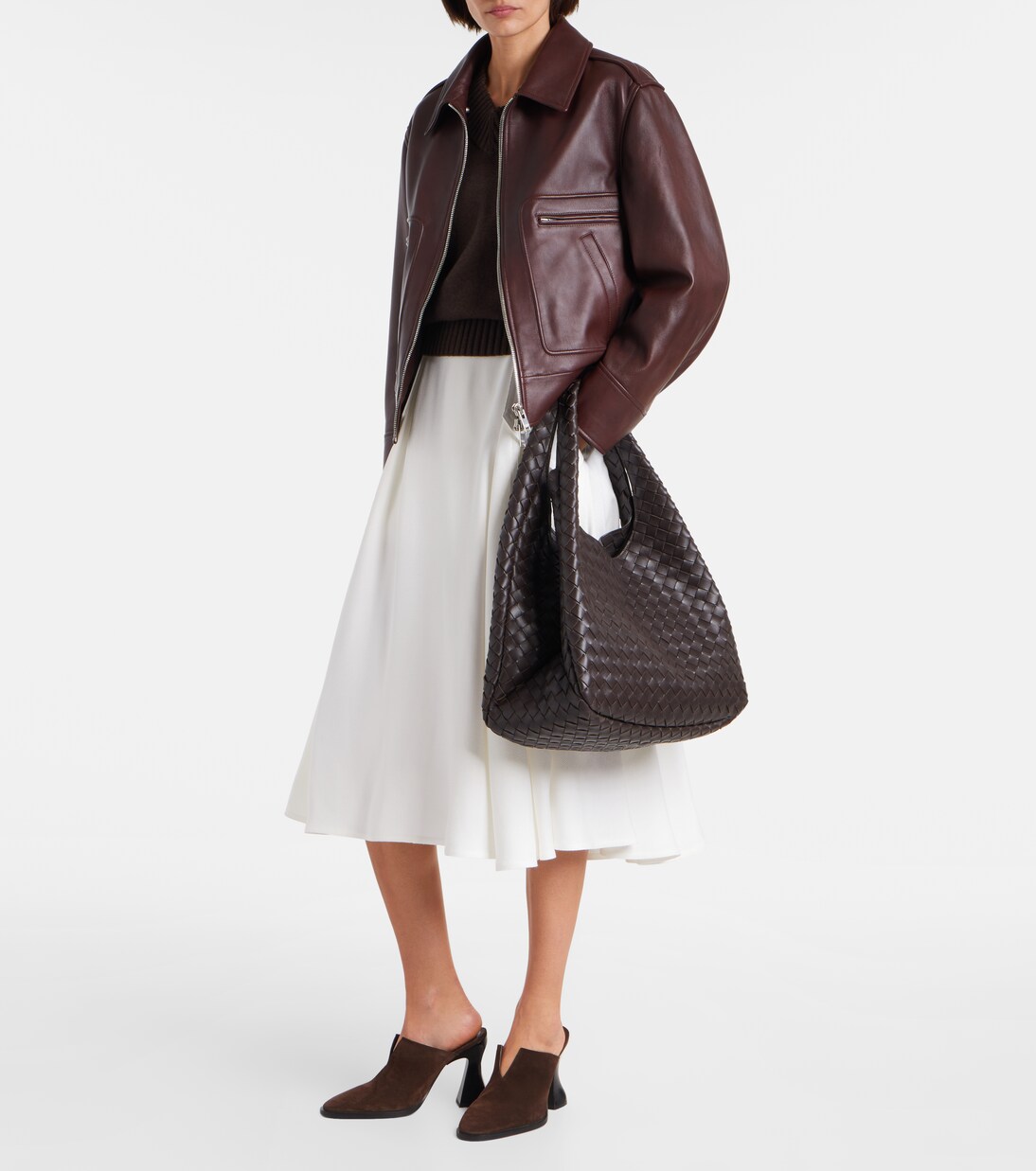 Campana Intrecciato Large leather tote bag | Bottega Veneta