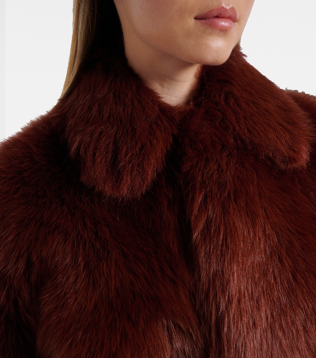 Cropped shearling jacket | Bottega Veneta