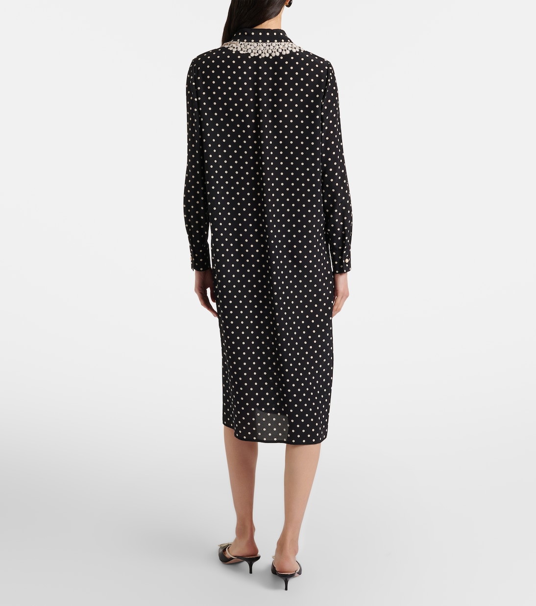 Hemdblusenkleid aus Seide mit Spitze | Valentino