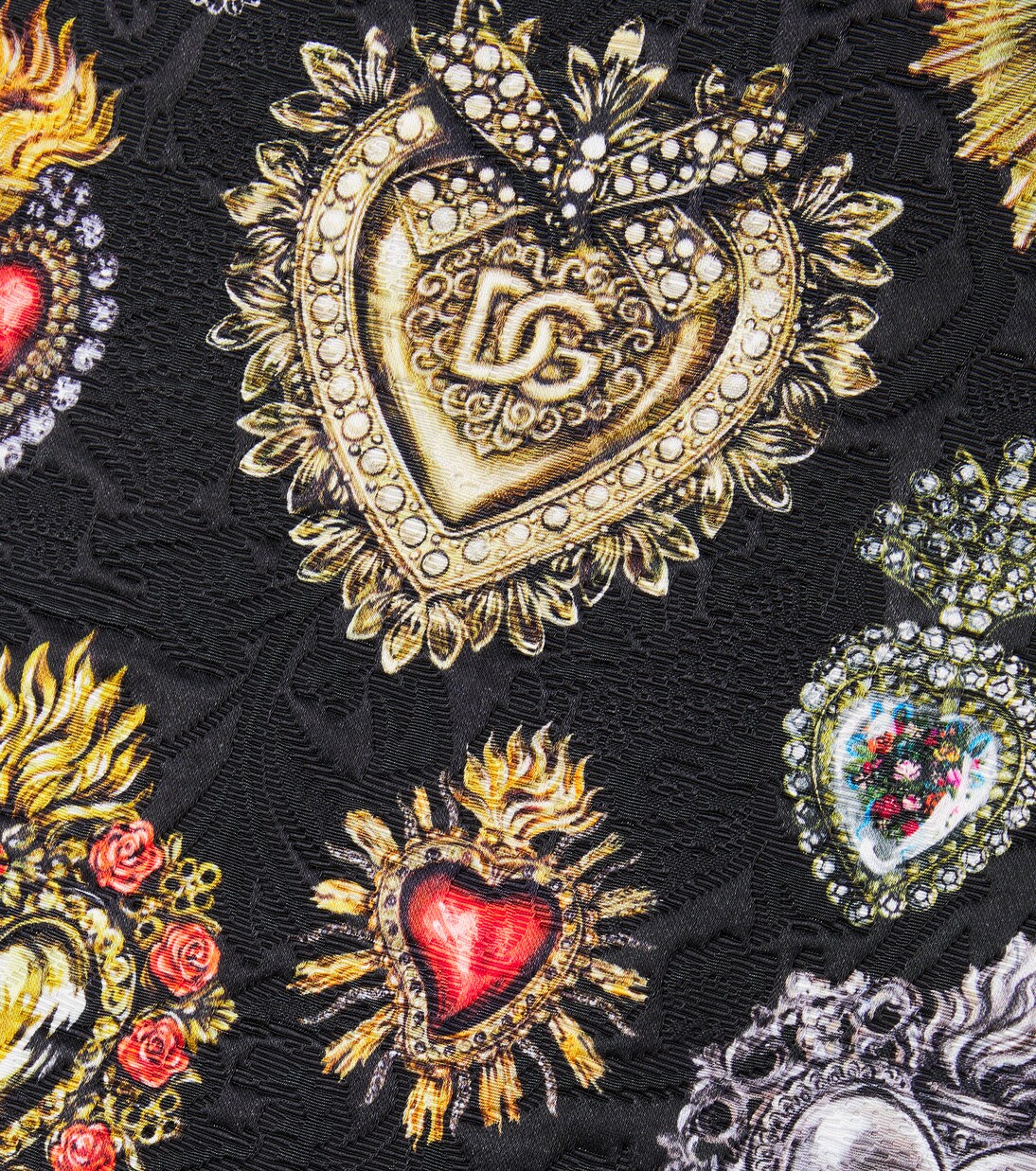 Printed brocade dress | Dolce&Gabbana Kids