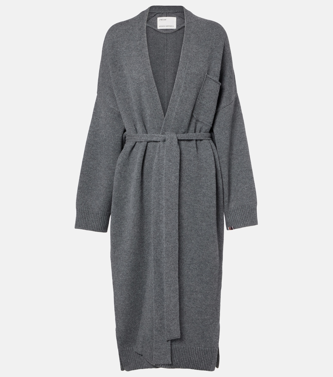 N°105 Coat belted cashmere wrap cardigan | Extreme Cashmere