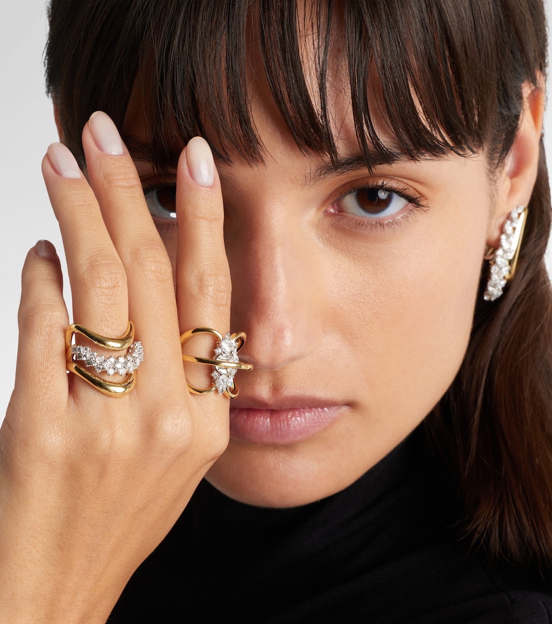 Golden Strada 18kt gold ring with diamonds | Yeprem