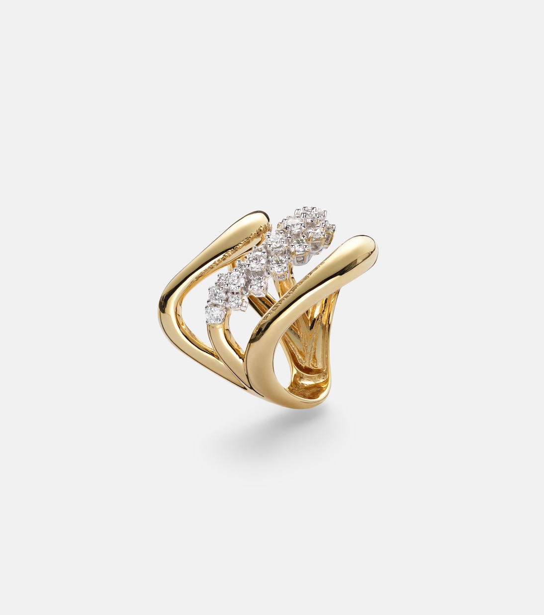 Golden Strada 18kt gold ring with diamonds | Yeprem