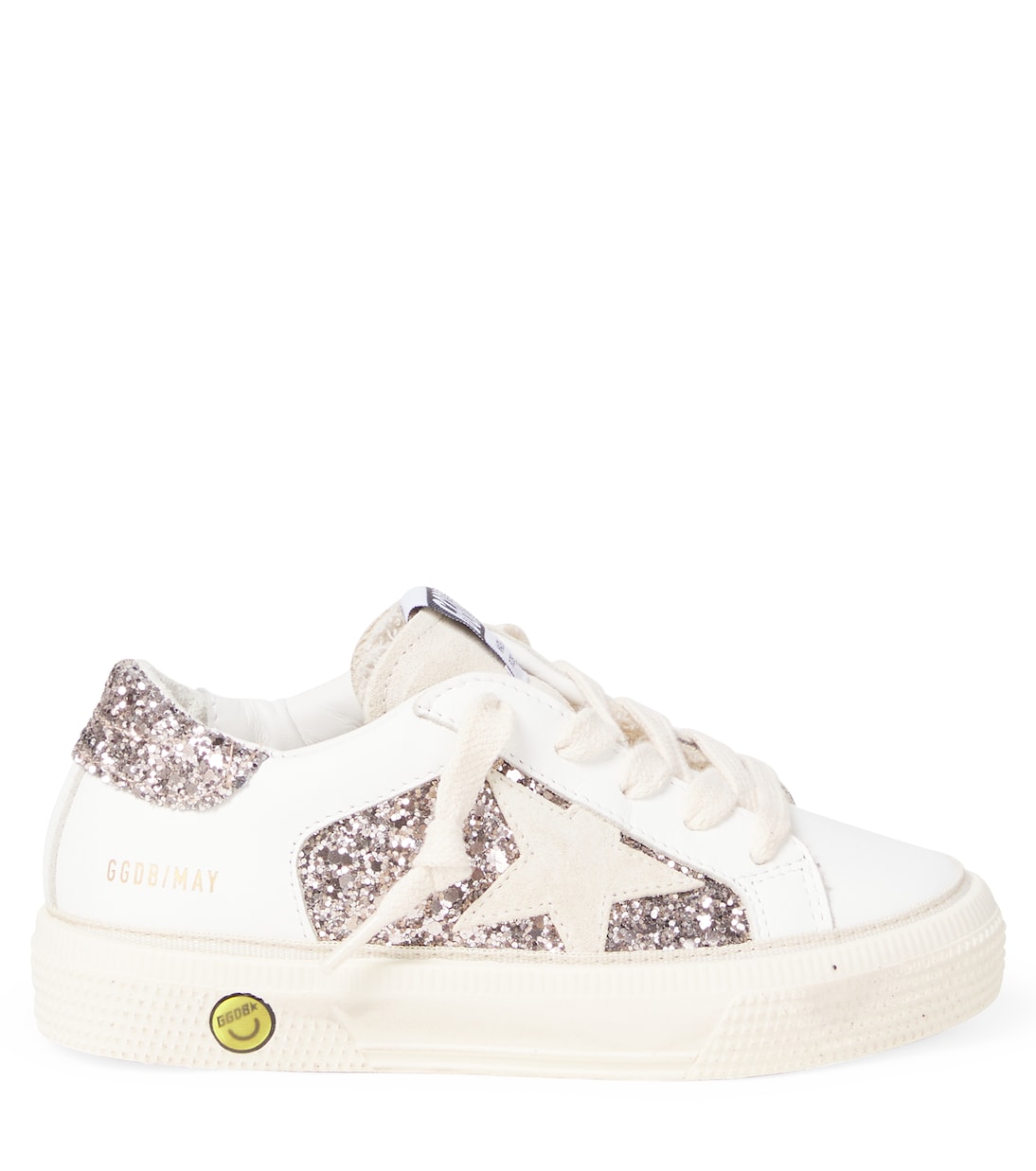 Zapatillas May de piel con glitter | Golden Goose Kids