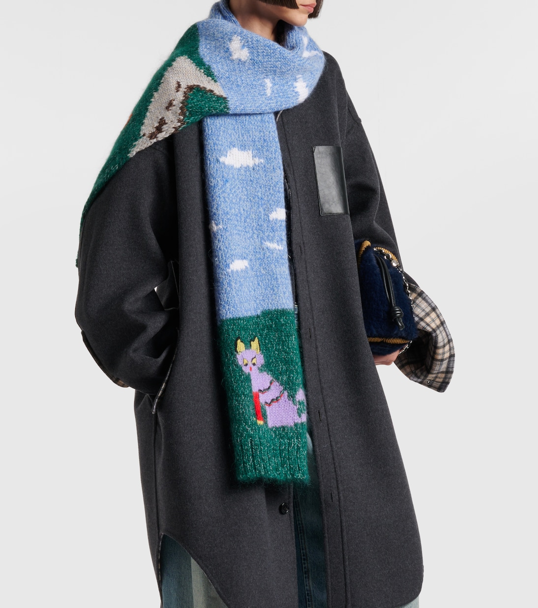 X Louis Wain Schal aus einem Wollgemisch | Loewe