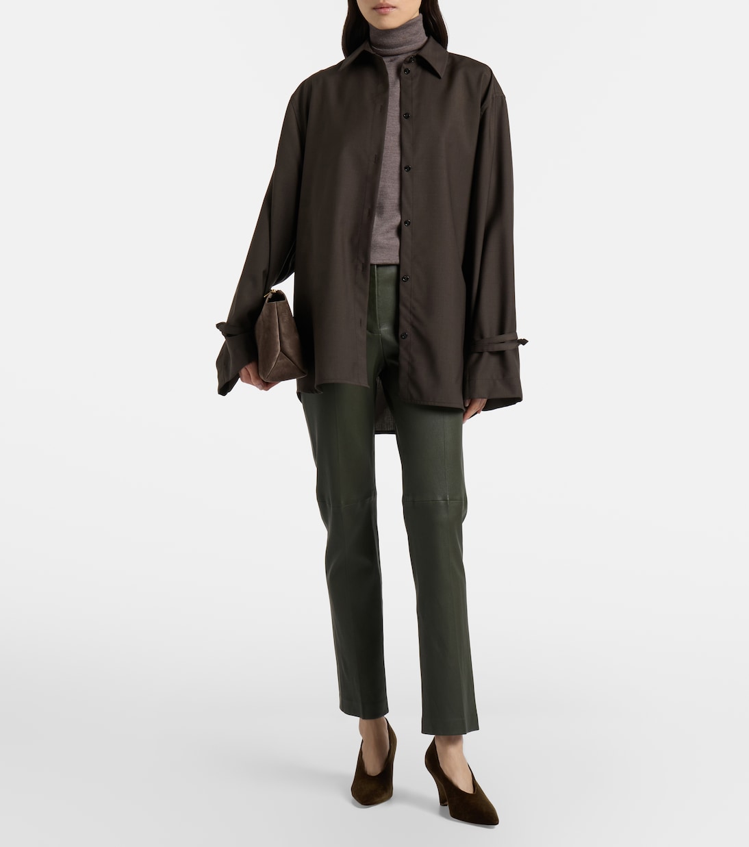 بنطلون سليم من الجلد | Joseph