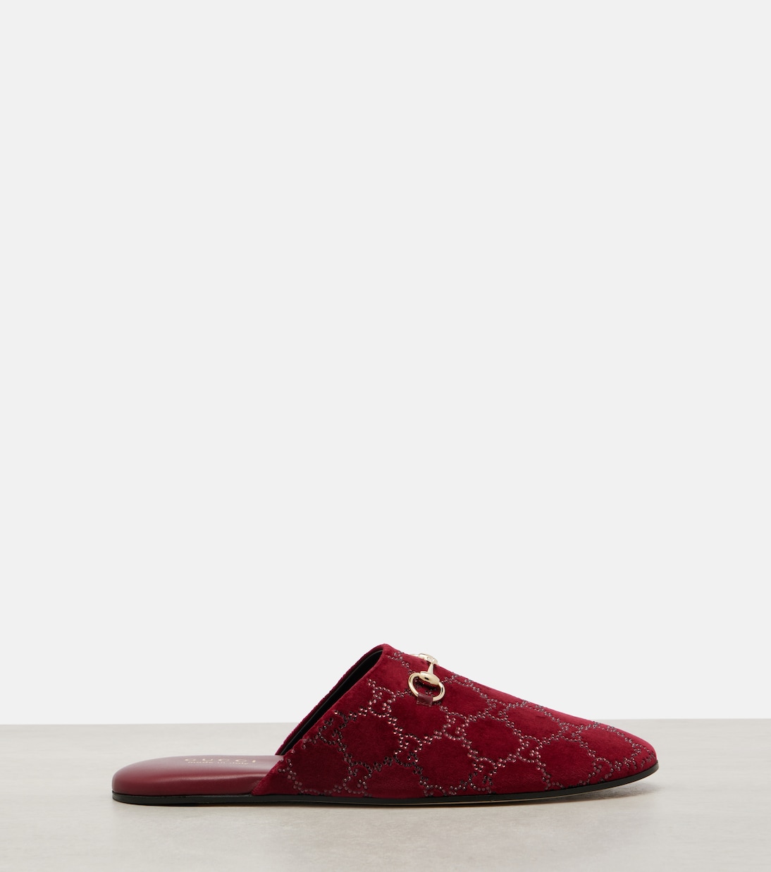 Lucy GG Crystal velvet mules | Gucci