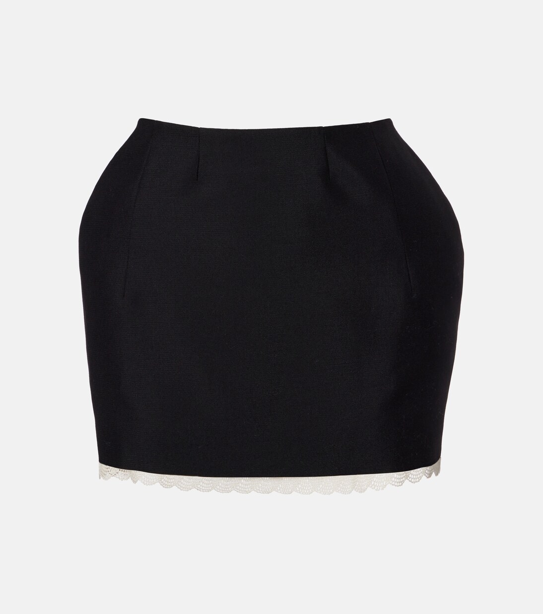 Lace-trimmed wool and mohair miniskirt | Magda Butrym