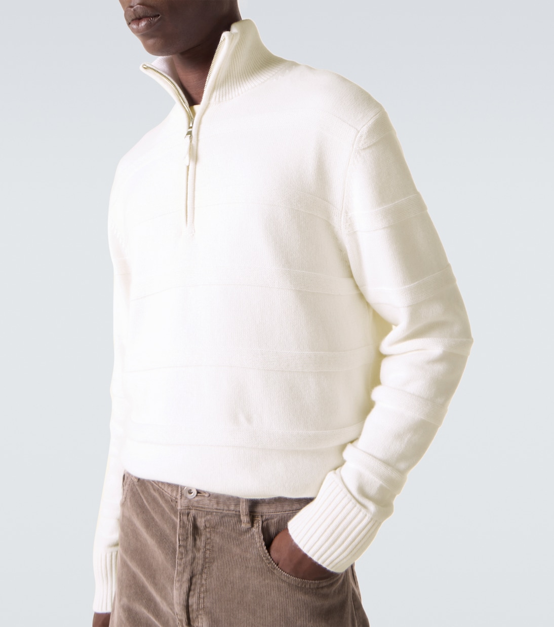 Cotton and cashmere turtleneck sweater | Allude