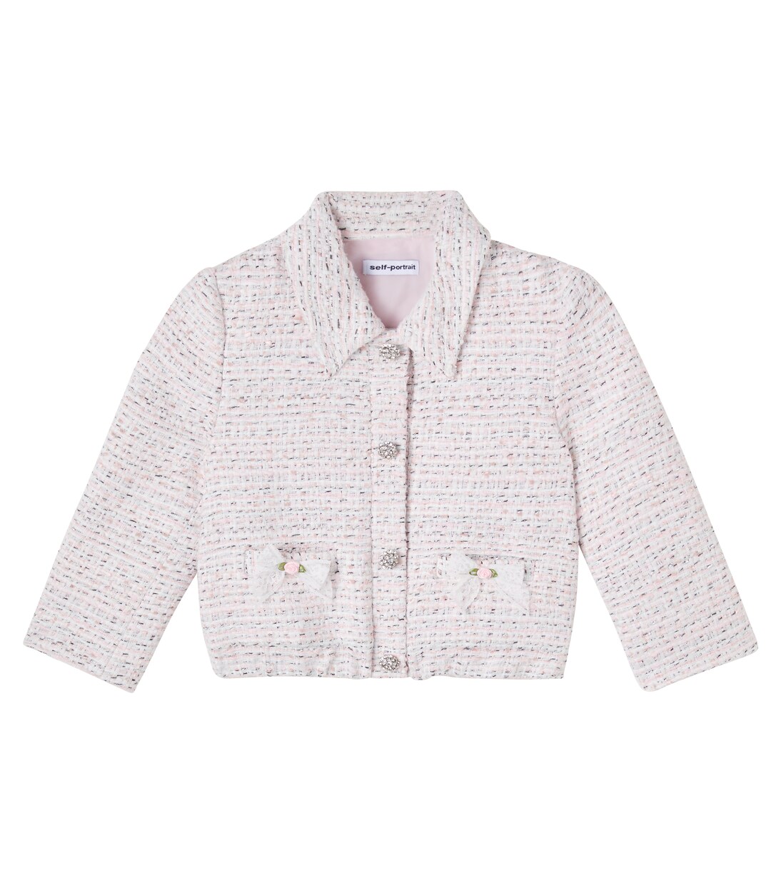 Crystal-embellished tweed jacket | Self-Portrait Kids